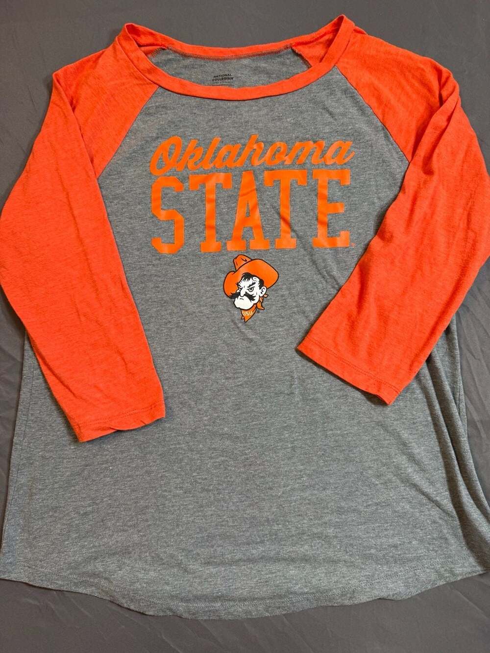 National Collegian Oklahoma State Cowboys  3/4 Sleeve Raglan Shirt